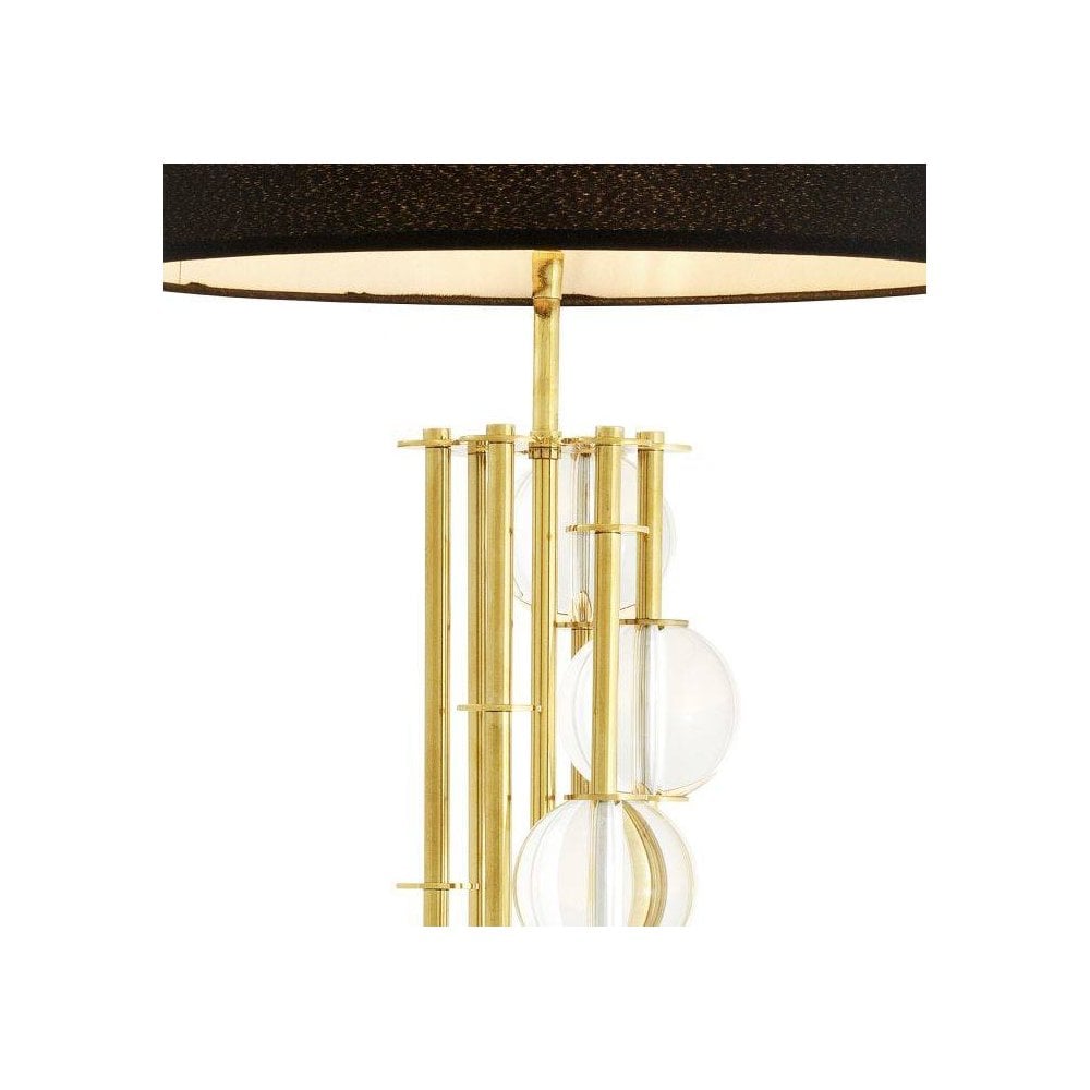 Floor Lamp Lorenzo, Gold Finish, Clear Crystal Glass