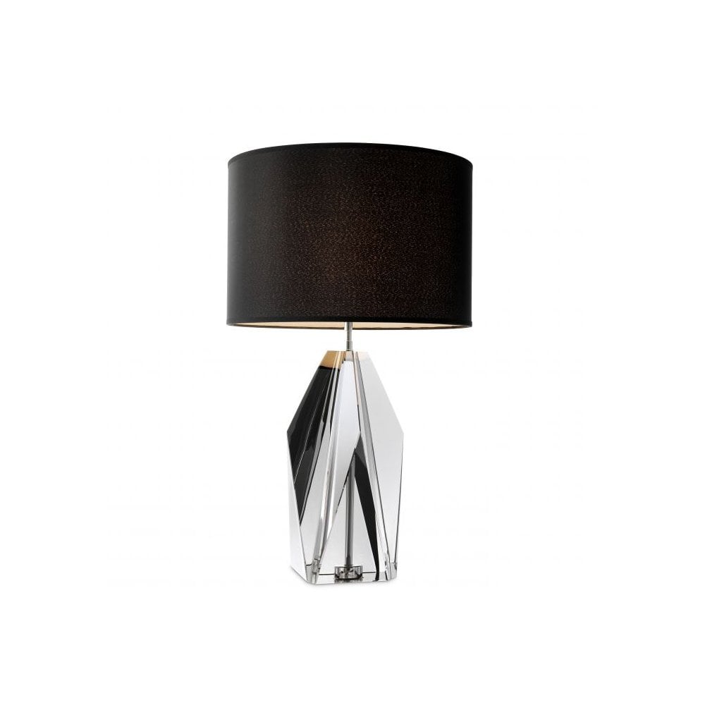 Table Lamp Setai, Smoke Crystal Glass