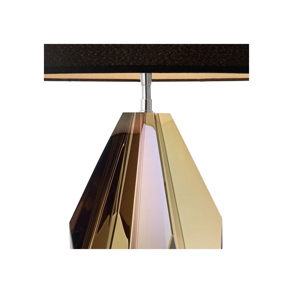 Table Lamp Setai, Amber Crystal Glass