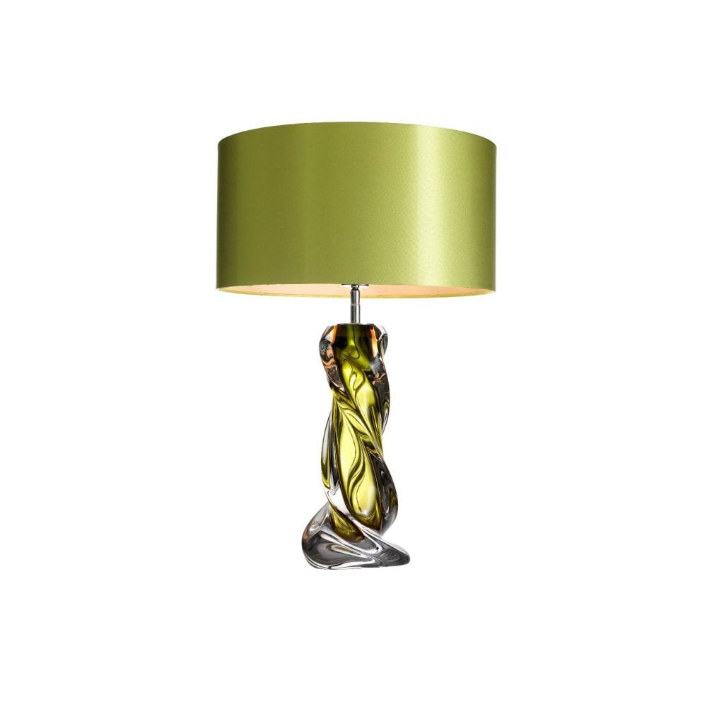 Table Lamp Carnegie, Solid Glass, Green Colour