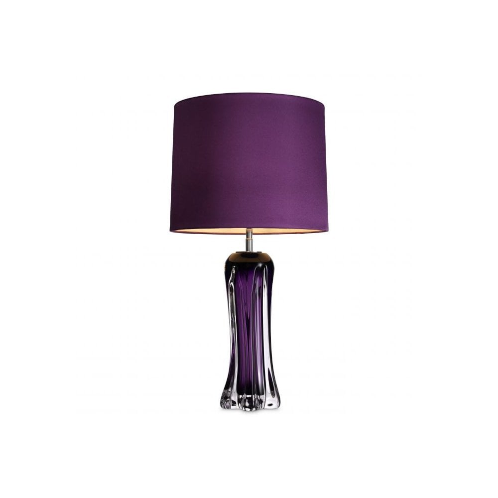 Table Lamp Castillo, Solid Glass, Purple Colour