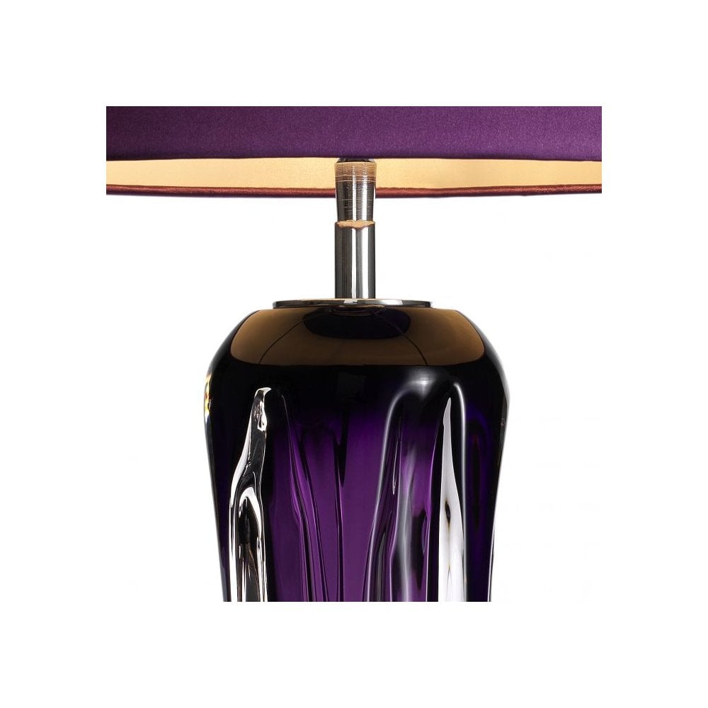 Table Lamp Castillo, Solid Glass, Purple Colour