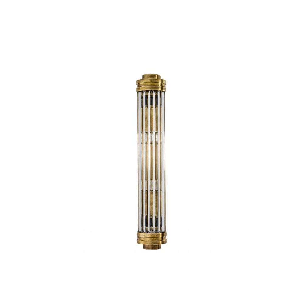 Wall Lamp Gascogne S, Vintage Brass Finish, Clear Glass