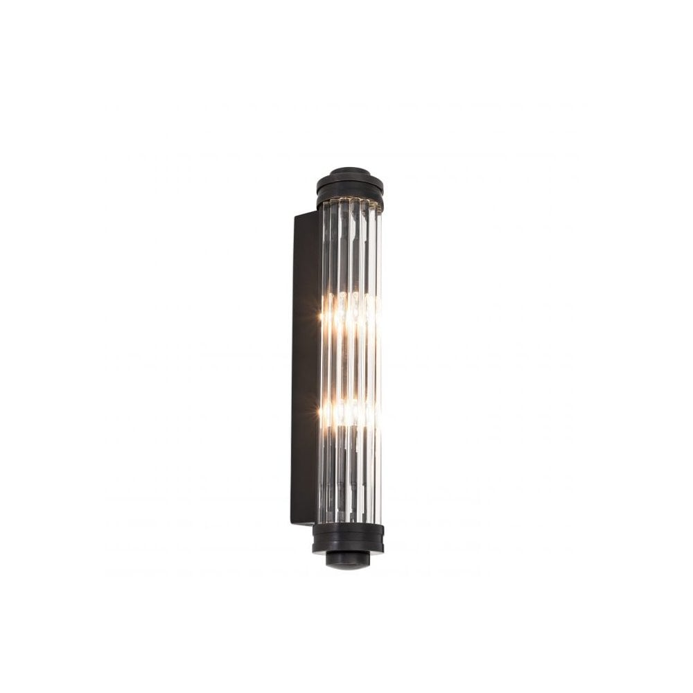 Wall Lamp Gascogne S, Gunmetal Bronze Finish, Clear Glass