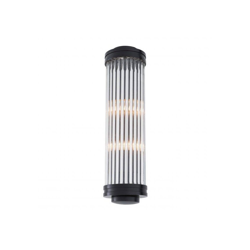 Wall Lamp Gascogne L, Gunmetal Bronze Finish, Clear Glass