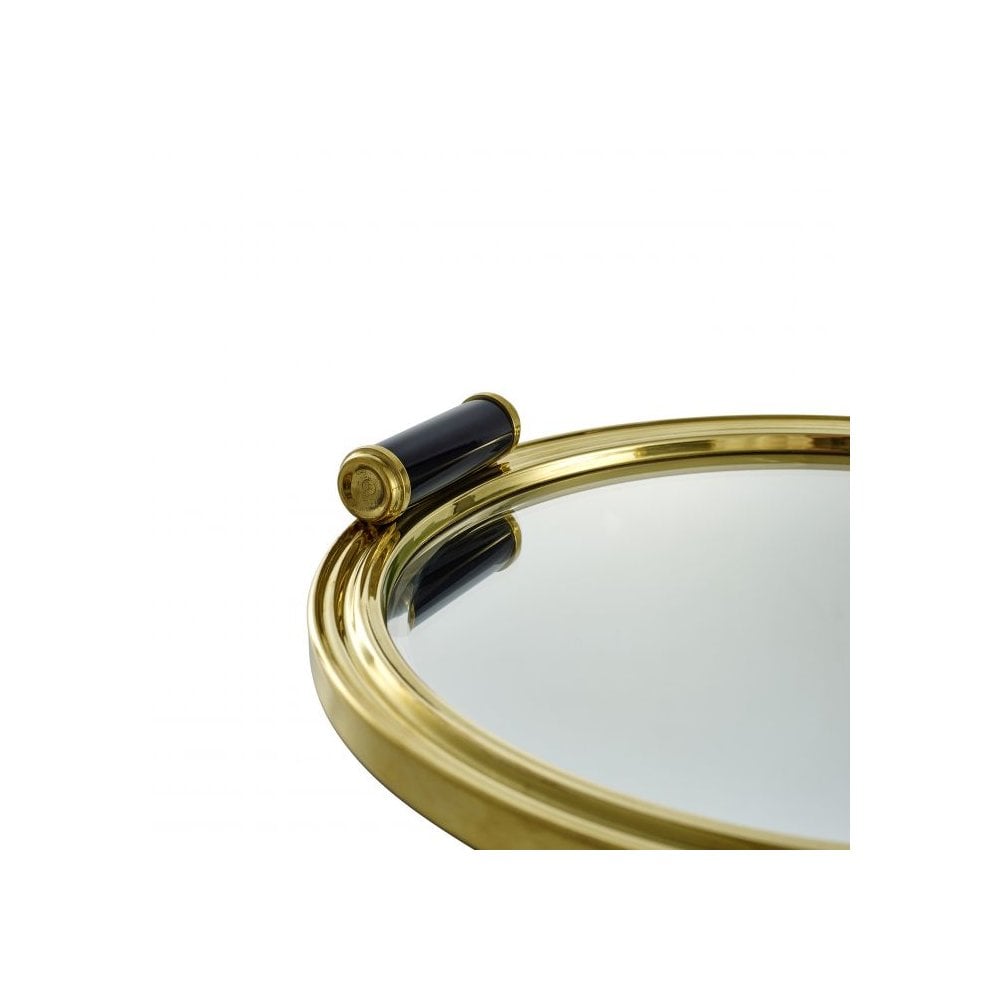 Tray Grimoldi, Polished Brass, Bevelled Mirror Glass