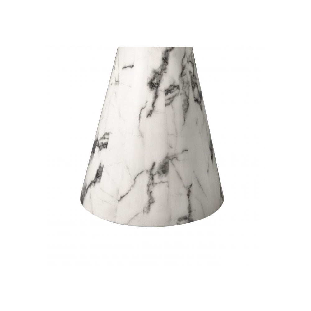 Dining Table Turner, White Faux Marble