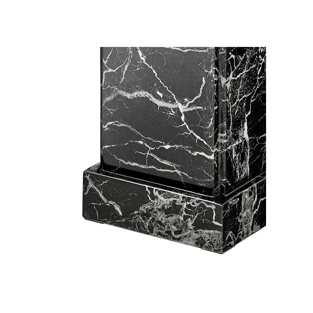 Column Caselli, Black Faux Marble