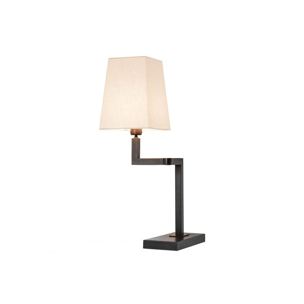 Table Lamp Cambell, Bronze Finish, Swing Arm