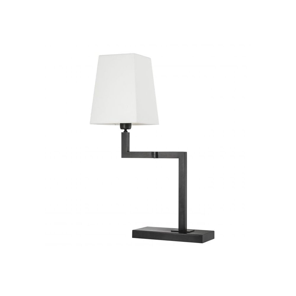 Table Lamp Cambell, Bronze Finish, Swing Arm