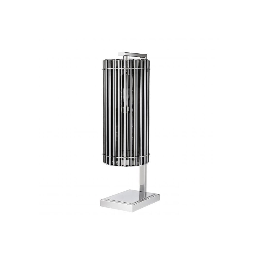 Table Lamp Pimlico, Nickel Finish, Smoke Glass