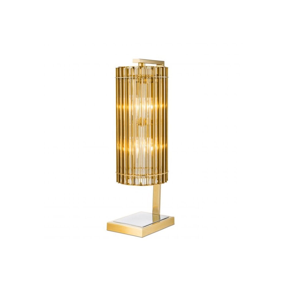 Table Lamp Pimlico, Gold Finish, Nickel Finish, Champagne Glass