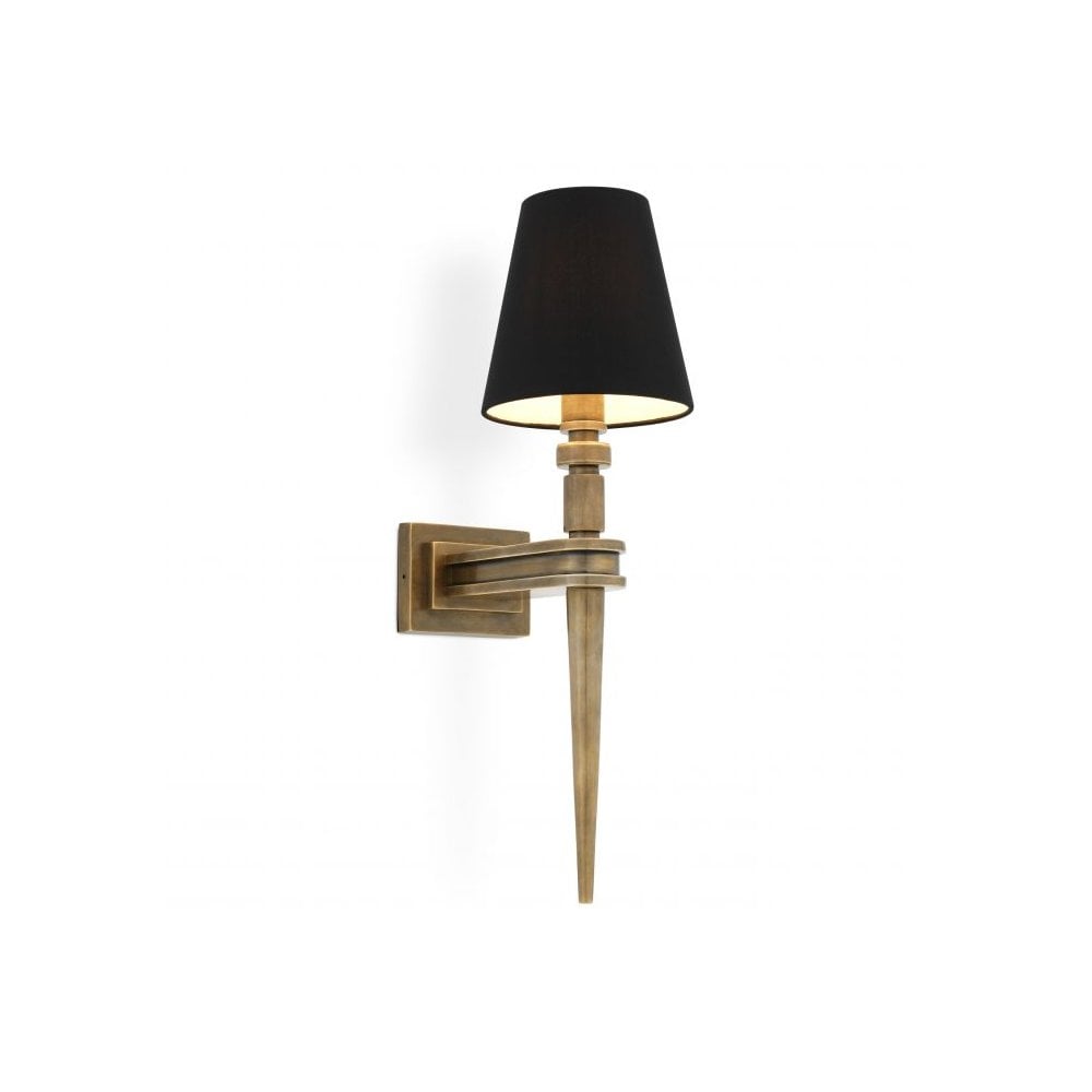 Wall Lamp Waterloo Single, Vintage Brass Finish