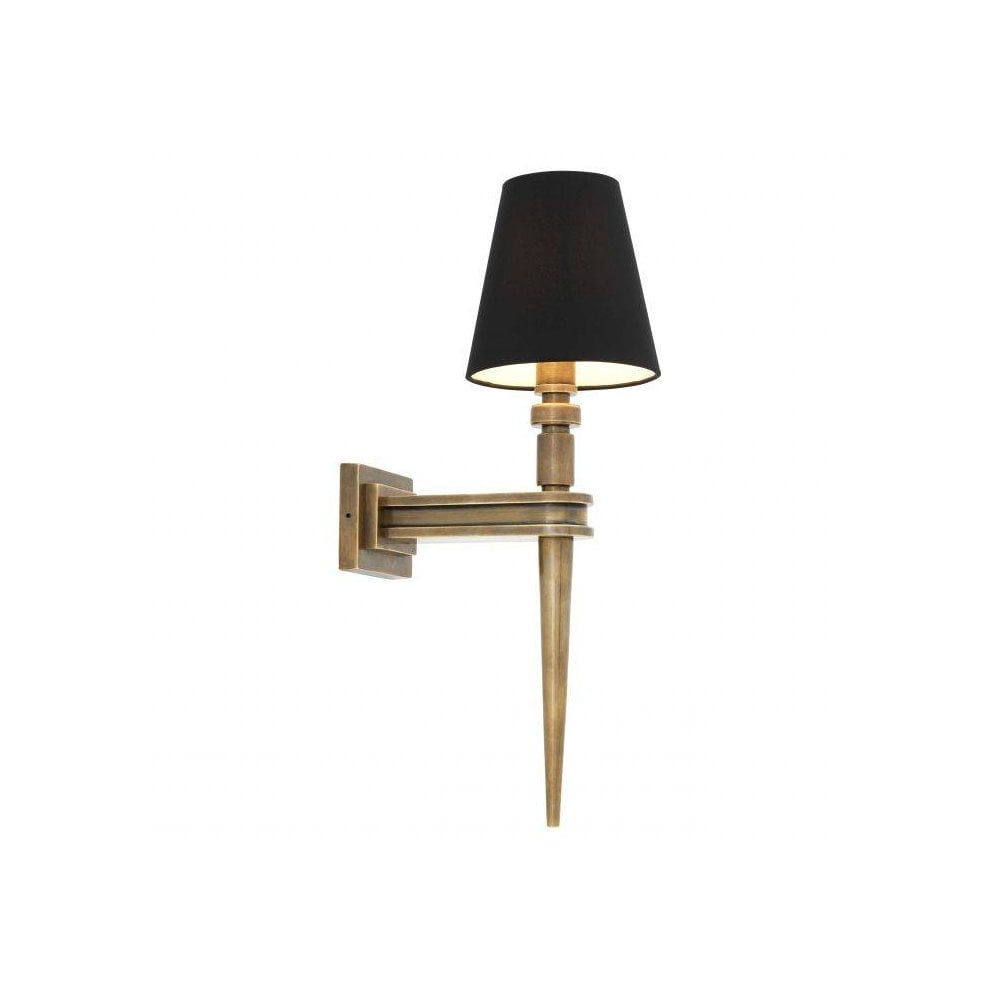 Wall Lamp Waterloo Single, Vintage Brass Finish