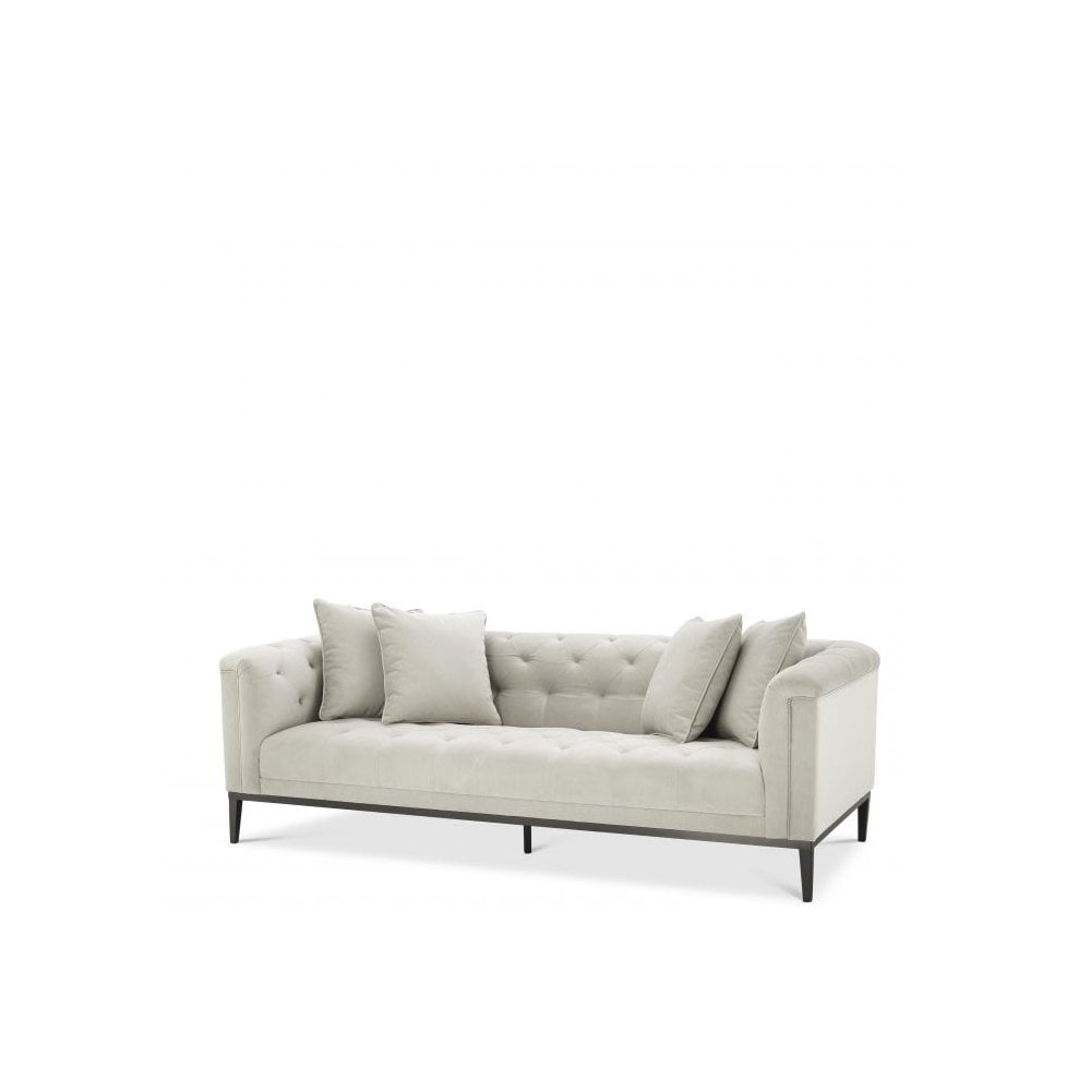 Sofa Cesare, Pebble Grey, Gunmetal Base