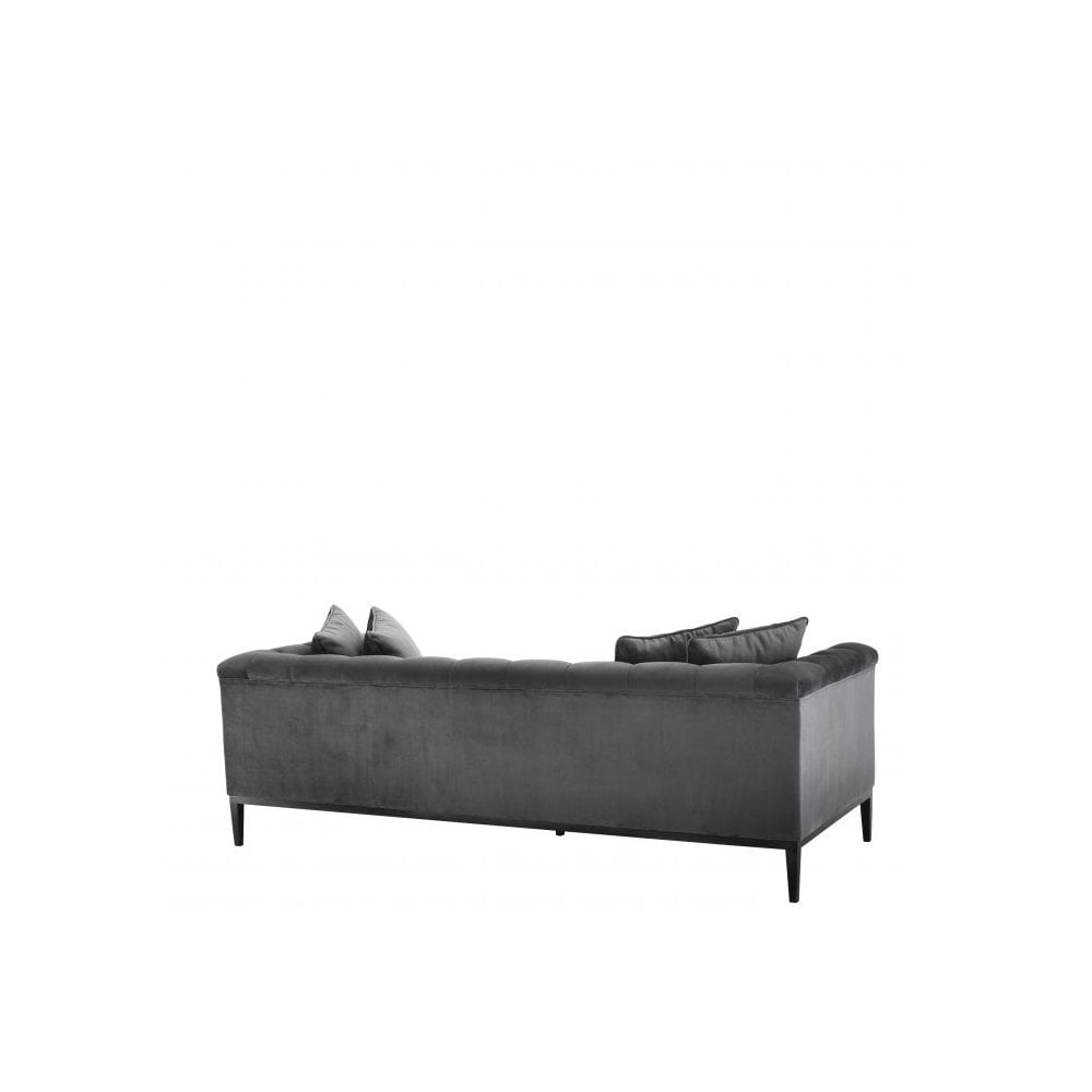 Sofa Cesare, Granite Grey, Gunmetal Base