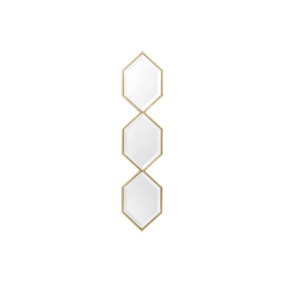 Mirror Saronno, Gold Finish, Bevelled Mirror Glass