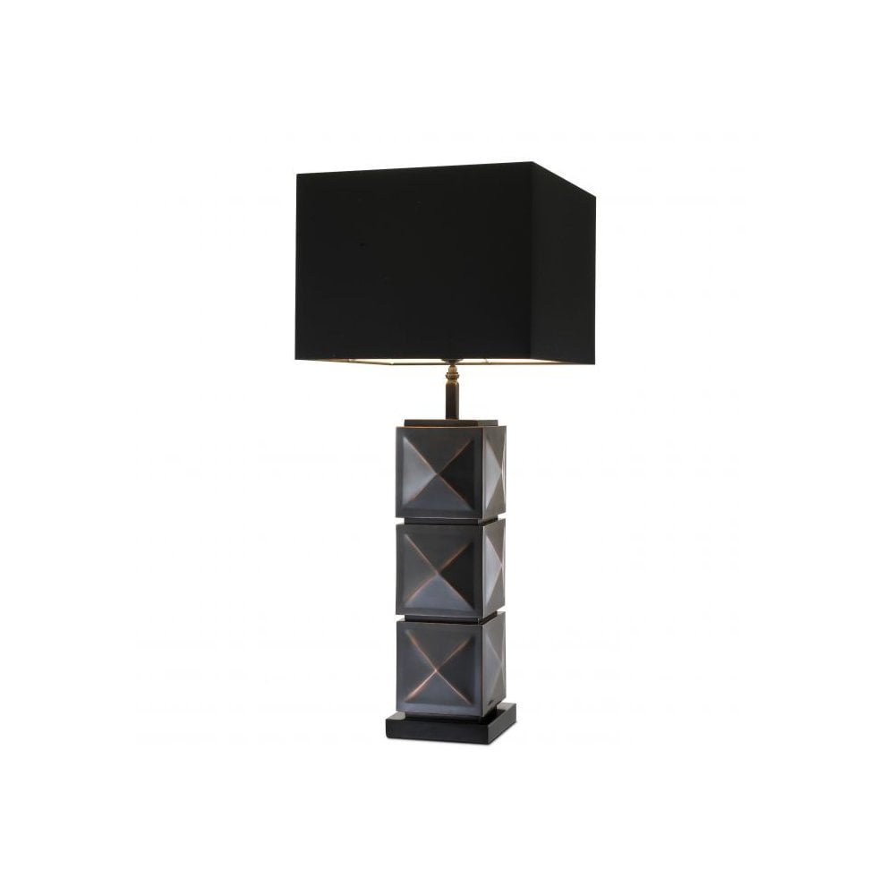 Table Lamp Carlo, Antique Bronze Finish, Granite Base