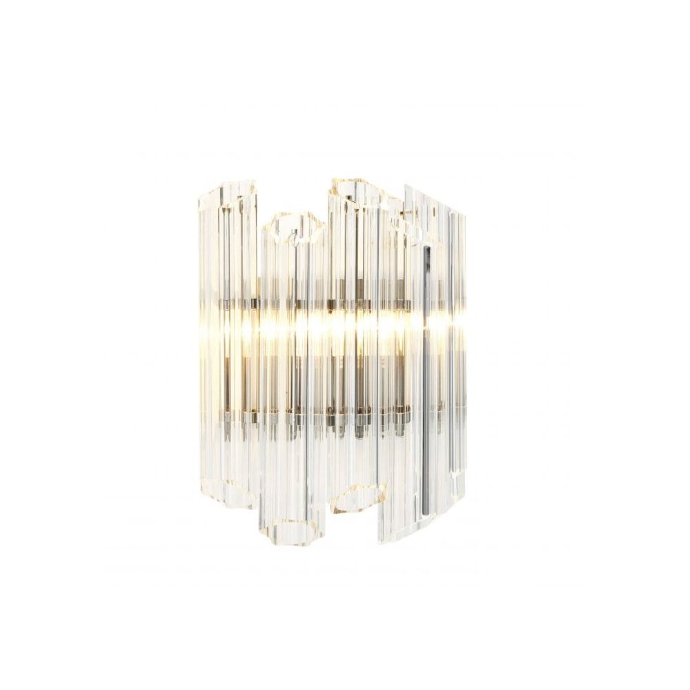 Wall Lamp Vittoria, Clear Glass, Nickel Finish