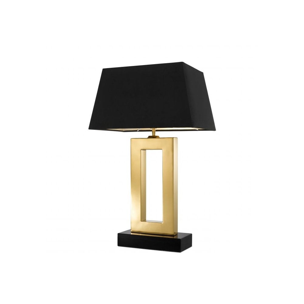 Table Lamp Arlington, Gold Finish, Granite Base