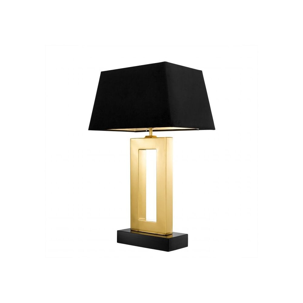 Table Lamp Arlington, Gold Finish, Granite Base