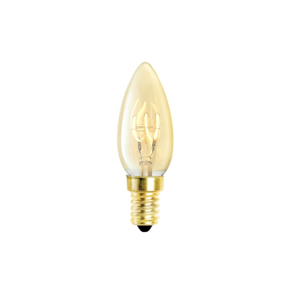 LED Bulb Candle 4W E14 set of 4, Dimmable Goldline Filament