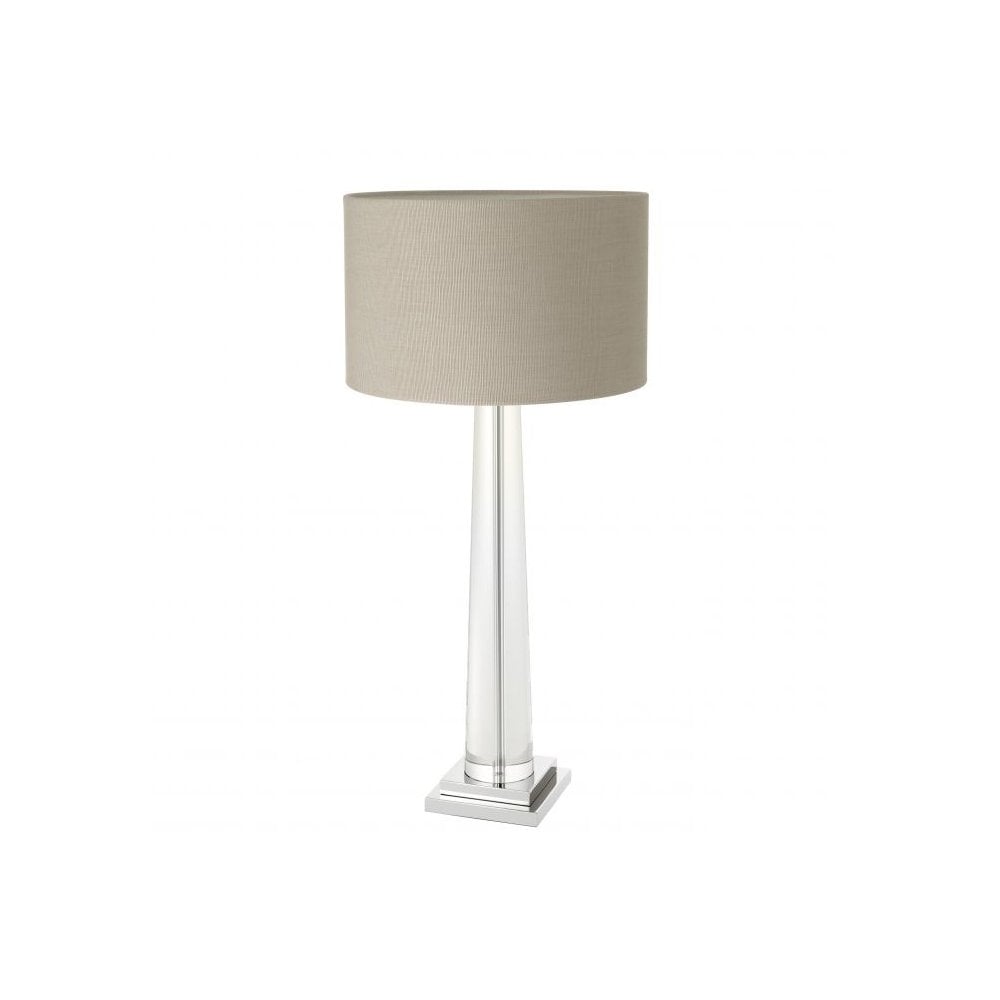 Table Lamp Oasis, Clear Crystal, Nickel Finish