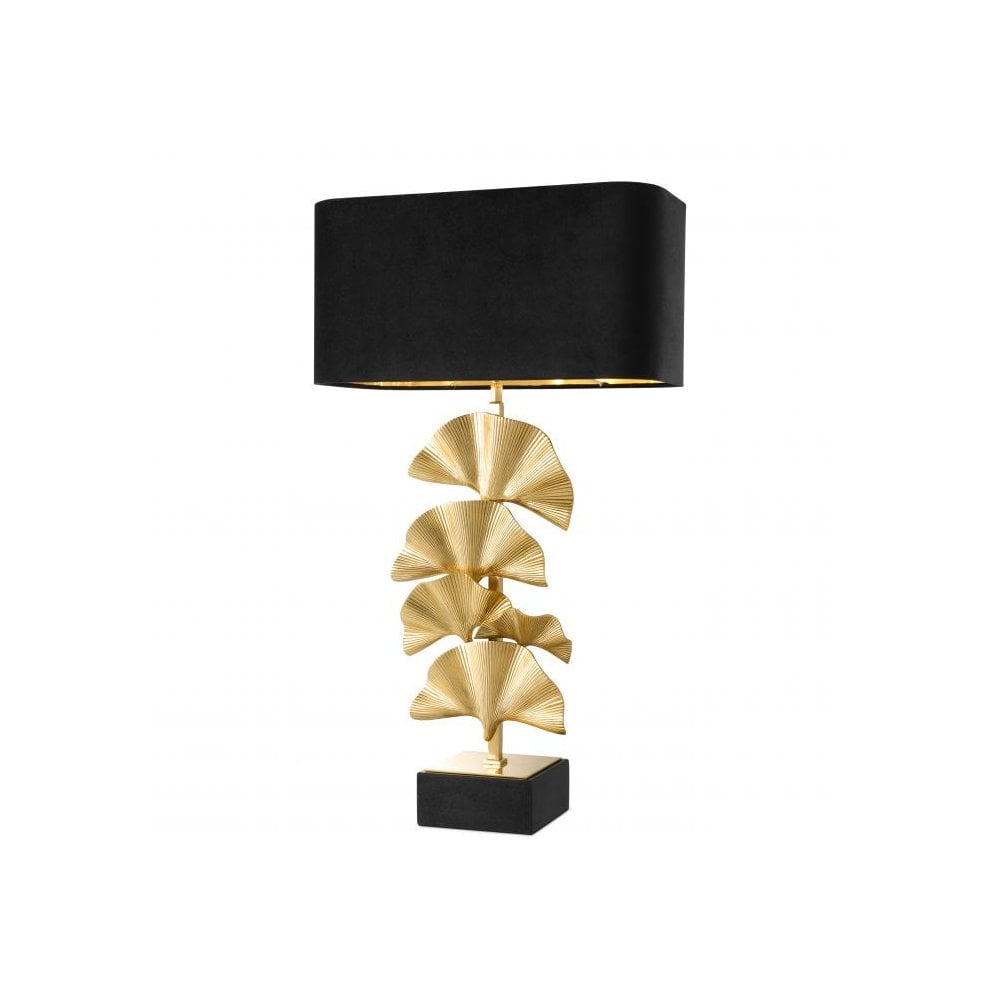 Table Lamp Olivier, Polished Brass, Granite Base