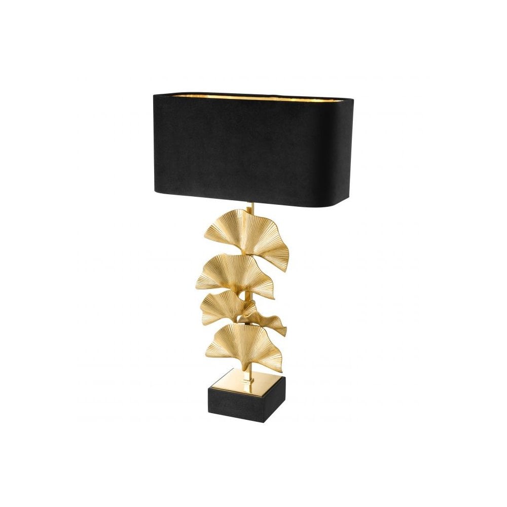 Table Lamp Olivier, Polished Brass, Granite Base