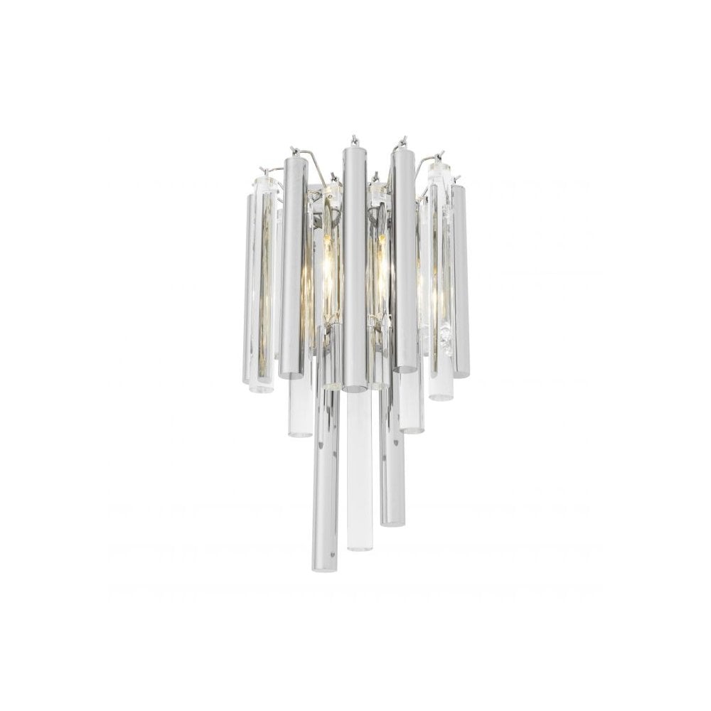 Wall Lamp Gigi, Nickel Finish, Clear Glass