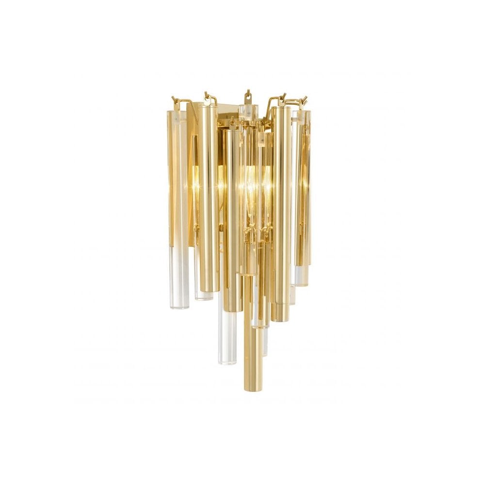 Wall Lamp Gigi, Gold Finish, Clear Glass