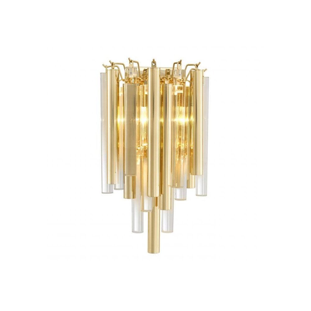 Wall Lamp Gigi, Gold Finish, Clear Glass