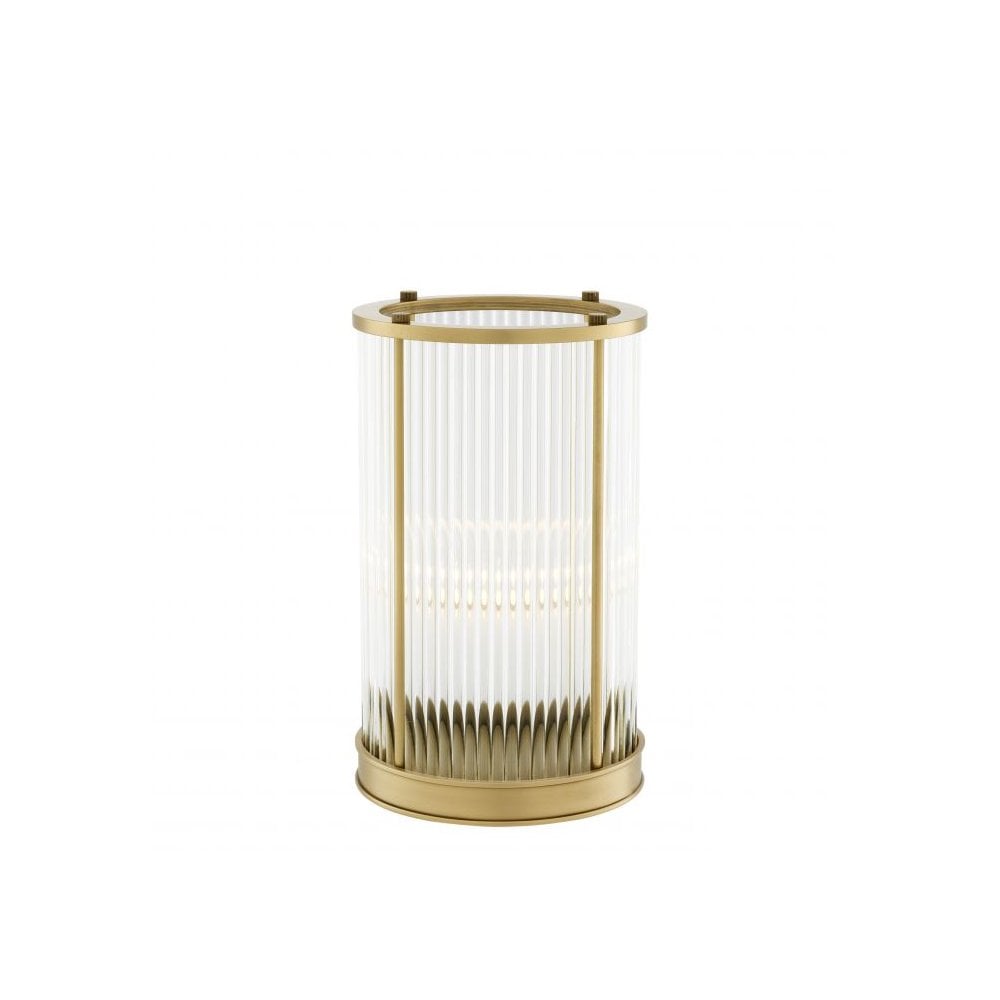 Hurricane Mayson S, Antique Brass Finish, Clear Glass