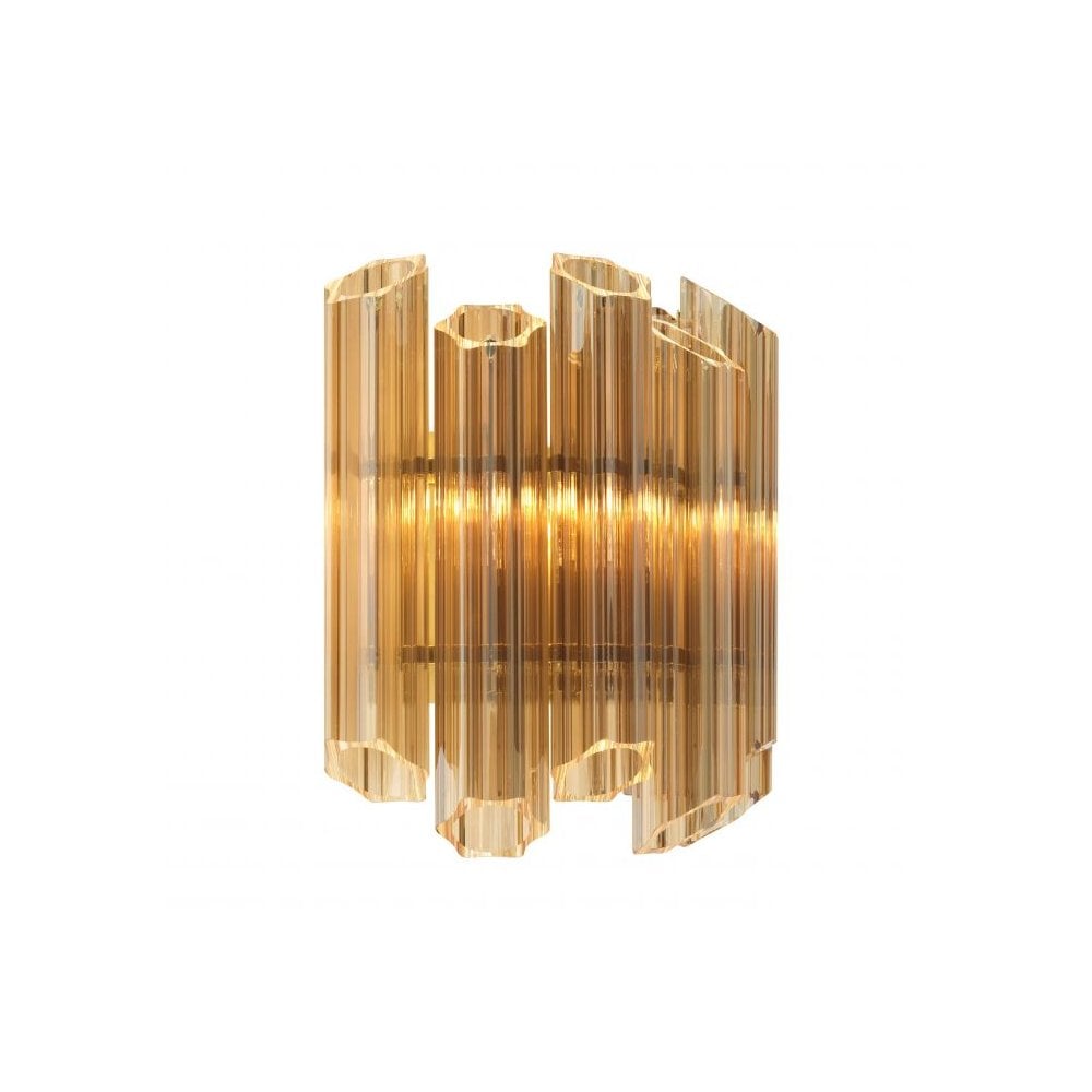 Wall Lamp Vittoria, Gold Glass, Gold Finish