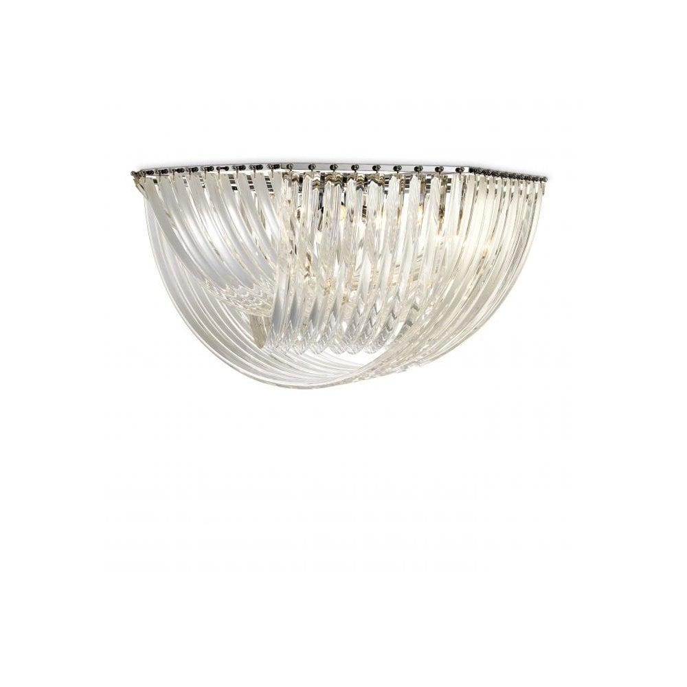 Ceiling Lamp Hyères, Clear Acrylic, Nickel Finish