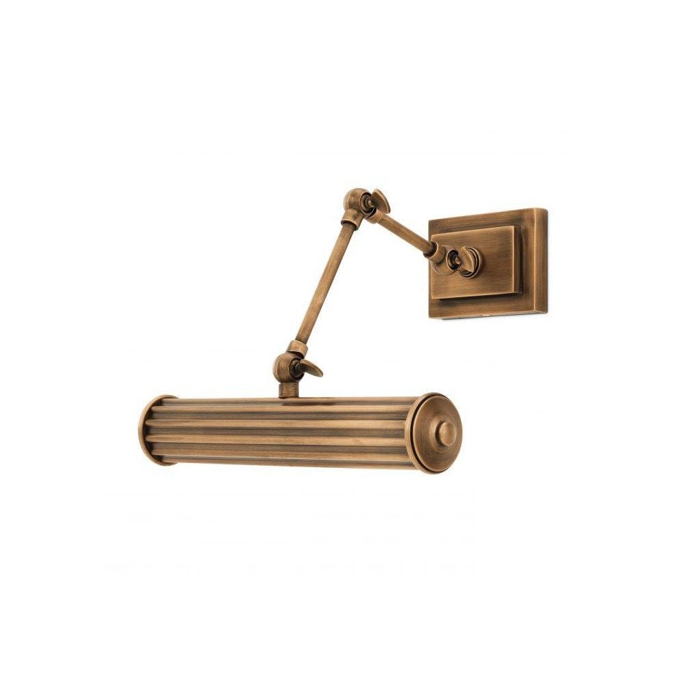 Wall Lamp Luca S, Antique Brass Finish