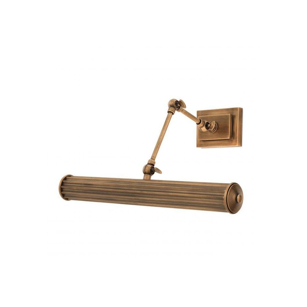 Wall Lamp Luca L, Antique Brass Finish