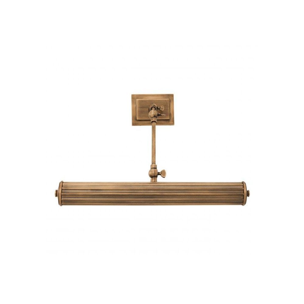 Wall Lamp Luca L, Antique Brass Finish