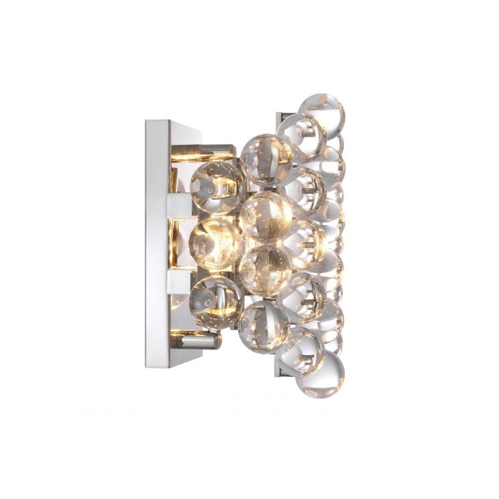 Wall Lamp Mylo, Nickel Finish, Clear Glass