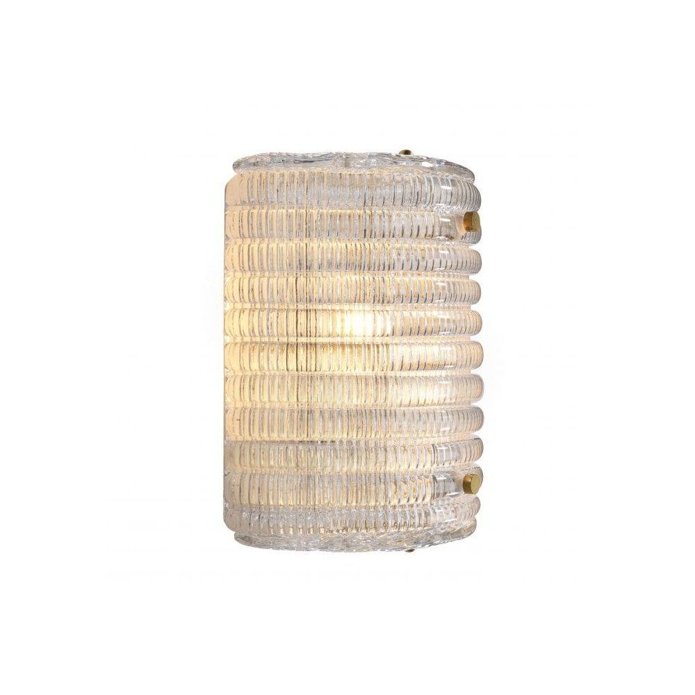 Wall Lamp Elix, Glass, Antique Brass Finish