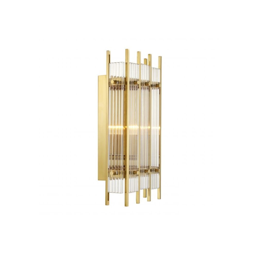 Wall Lamp Sparks S, Gold Finish, Clear Glass