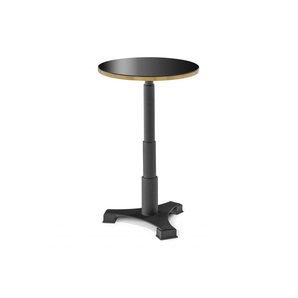 Bar Table Avoria, Black Finish, Shiny Black Top