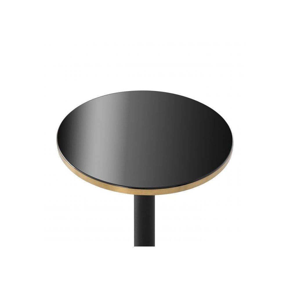 Bar Table Avoria, Black Finish, Shiny Black Top