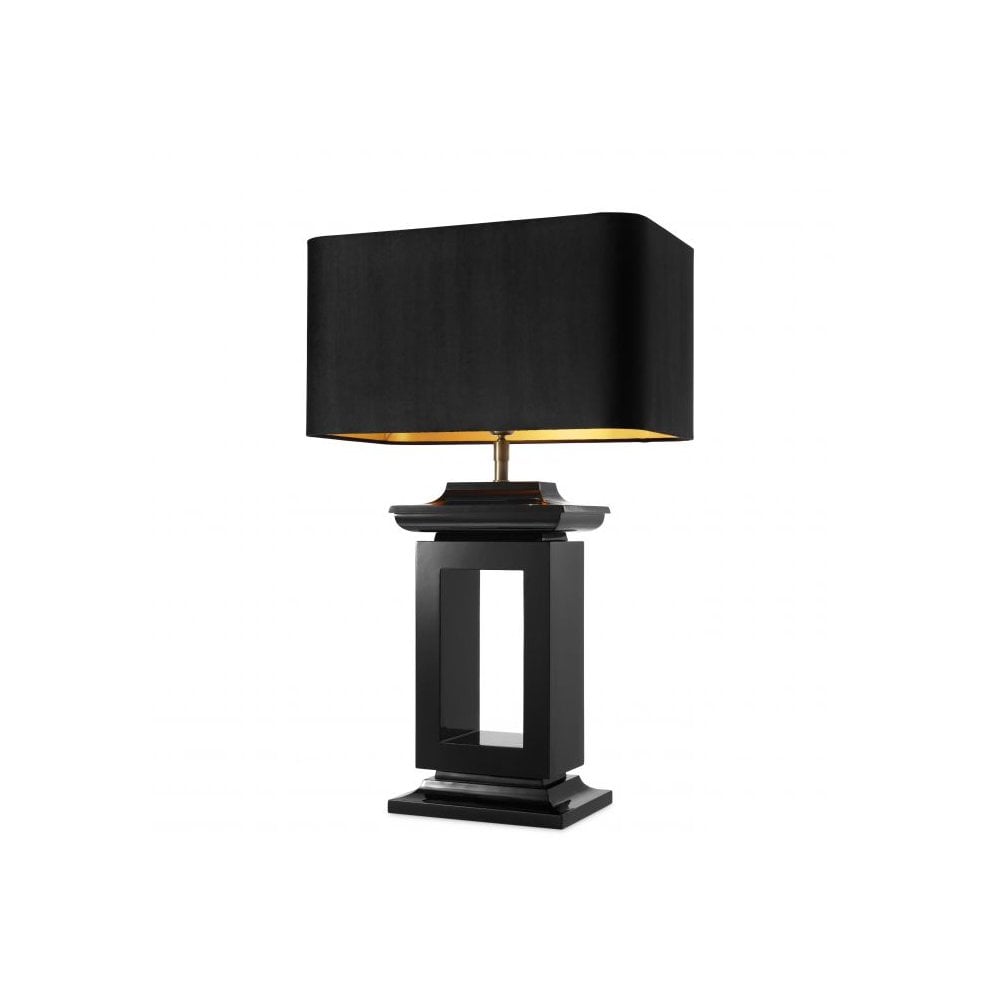 Table Lamp Mandarin, Piano Black Finish