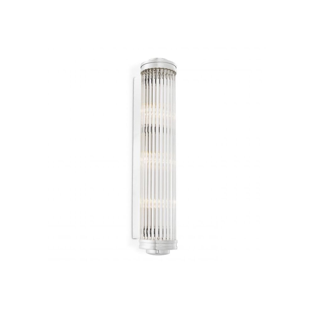 Wall Lamp Gascogne XL, Nickel Finish, Clear Glass