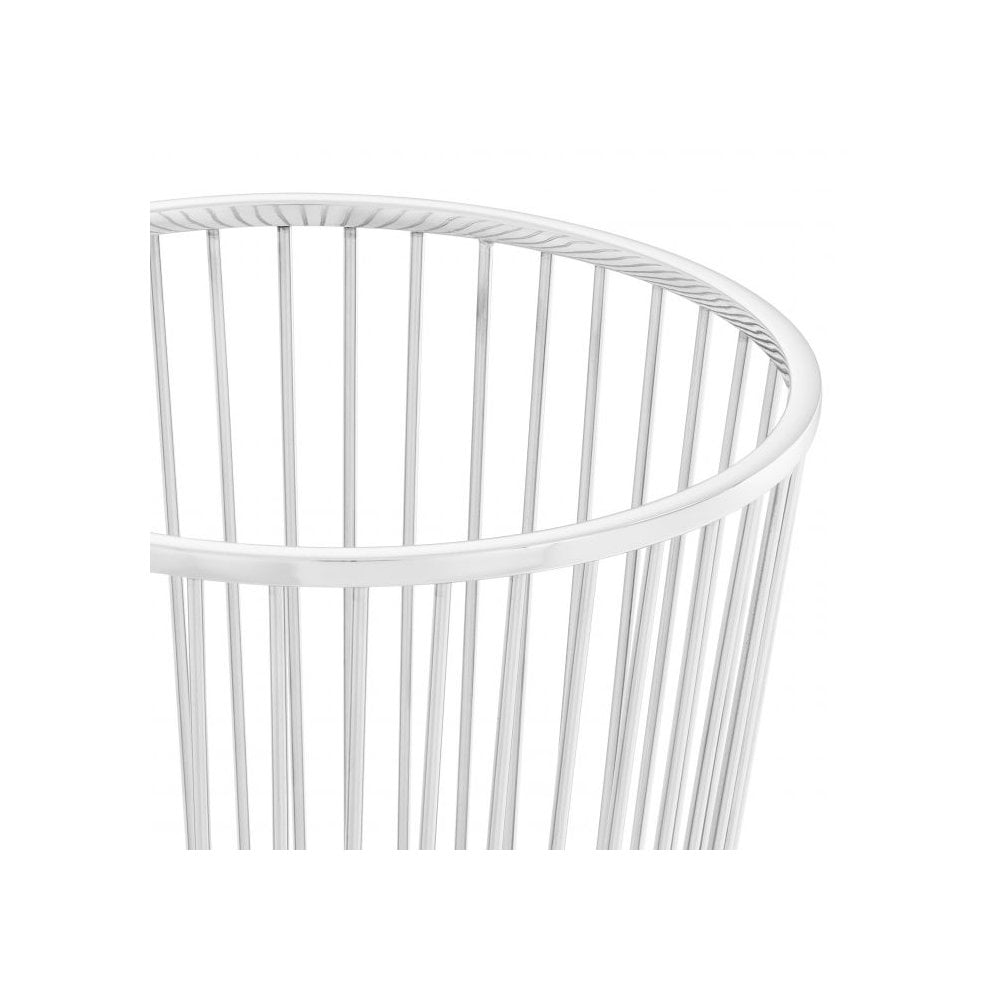 Towel Basket Baleana, Polished Stainless Steel