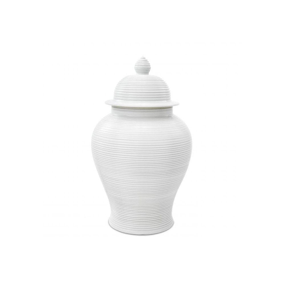 Jar Celestine L, White Porcelain