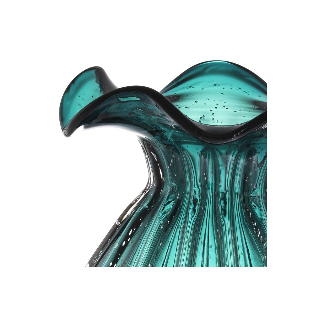 Vase Korakia L, Hand Blown Glass, Green Colour