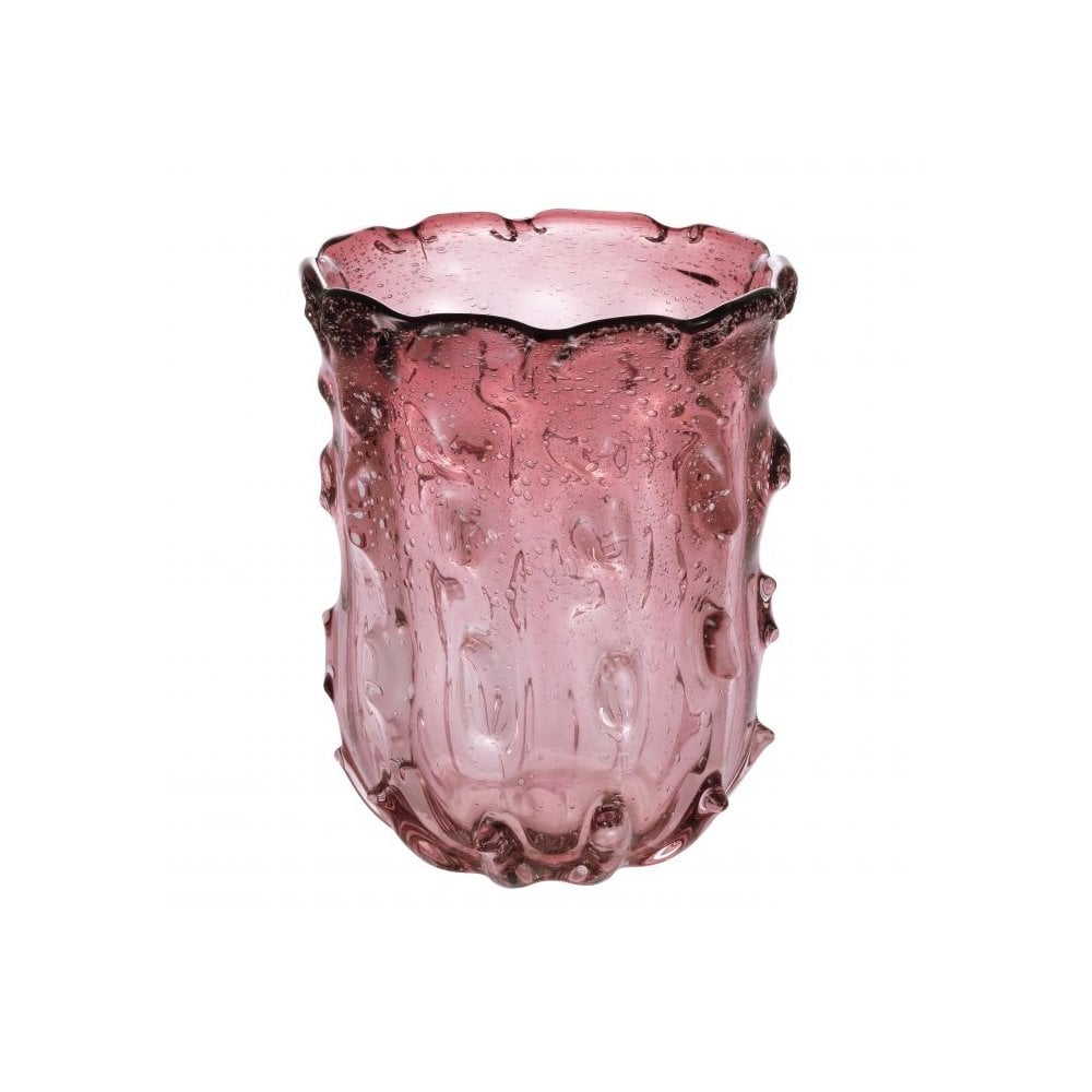 Vase Baymont S, Hand Blown Glass, Pale Pink Colour