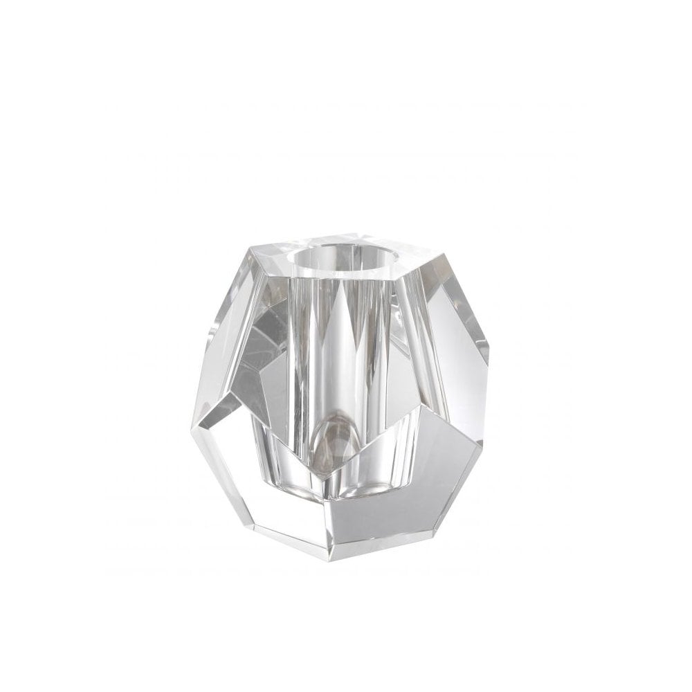 Tealight Holder Coquette, Clear Crystal Glass